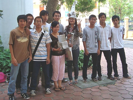 ベトナムの日本語教育の中心となっているハノイ大学の学生